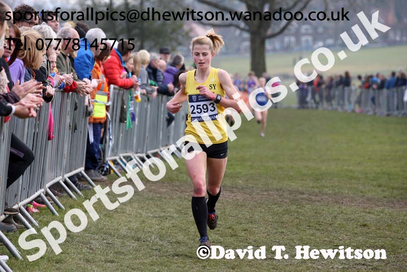Womens under-20s 2016 Inter Counties Cross Country Champs. and Cross Challenge Final, Cofton Park, Birmingham. Photo: David T. Hewitson/Sports for All Pics